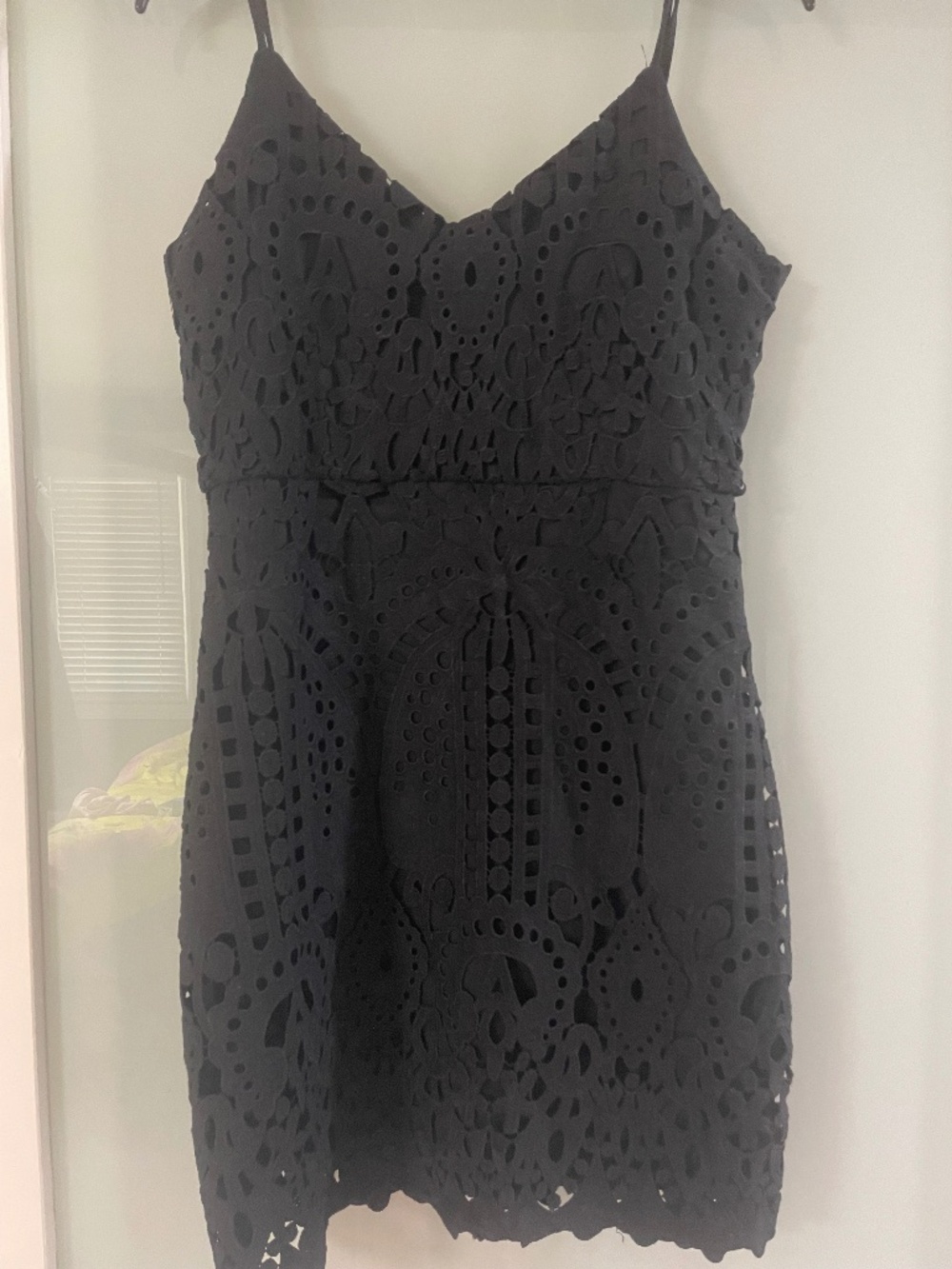 Lulus Black crochet cocktail dress